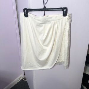 White/Ivory Skirt with Lace